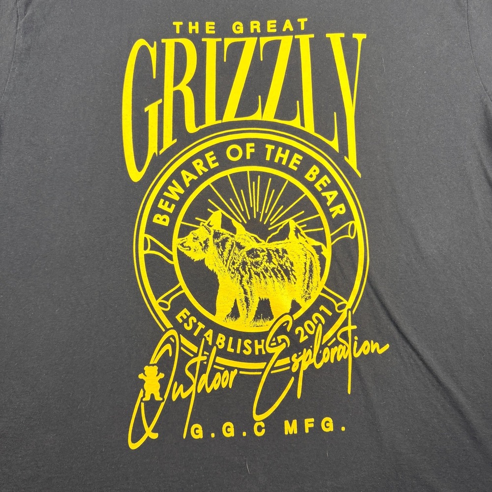 Grizzly Griptape The Great Grizzly Outdoor Exploration Graphic T-Shirt Black 3xl View 6